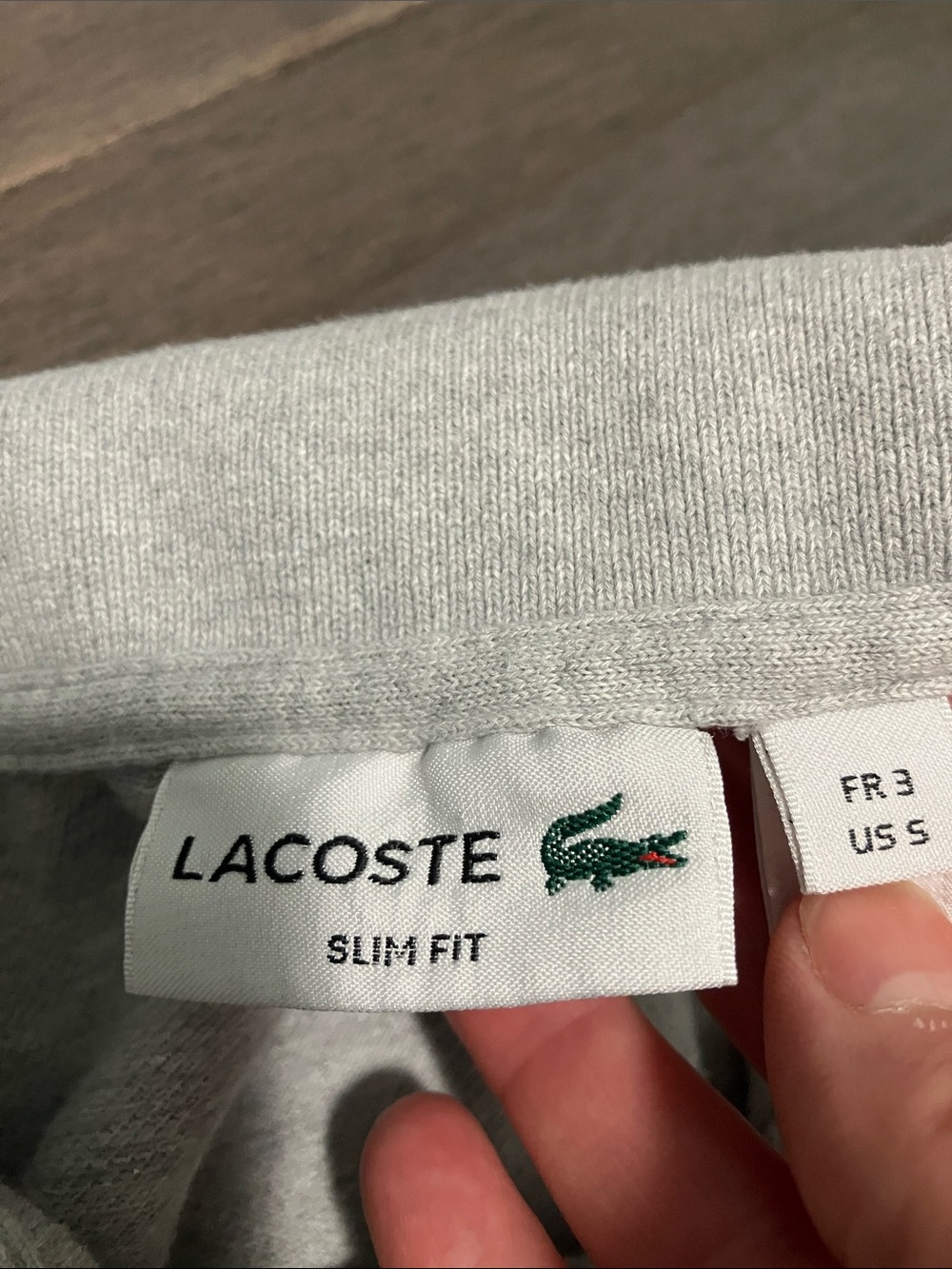 Lacoste Men’s Slim Fit S Light Grey Polo Shirt 100% cotton - Picture 2 of 3